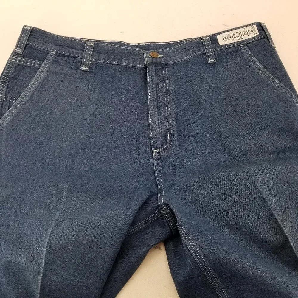 2 of Carhartt 382-83 Dungaree Carpenter Work Pants Denim Jeans Size 40x34 - Picture 2 of 6